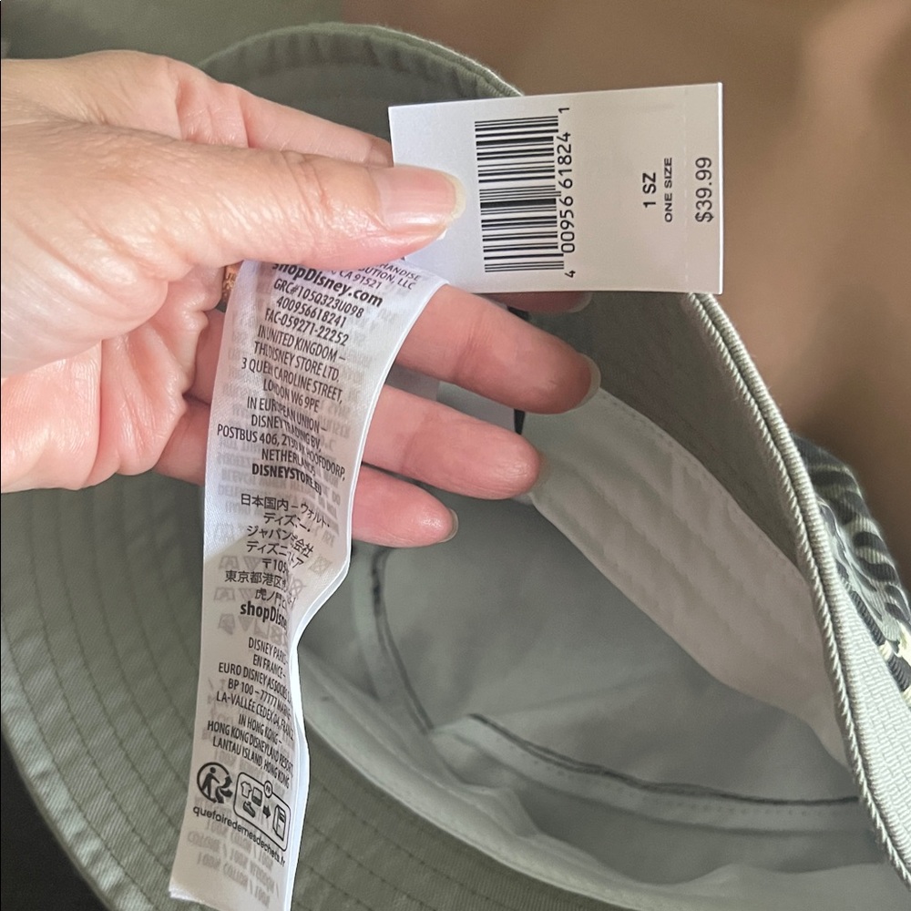 #1464**Disney Gray Leopard Print Bucket Hat - Picture 4 of 12
